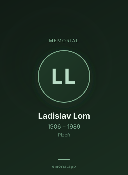 Memorial portrait of Ladislav Lom