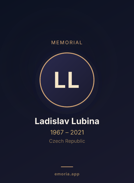 Memorial portrait of Ladislav Lubina