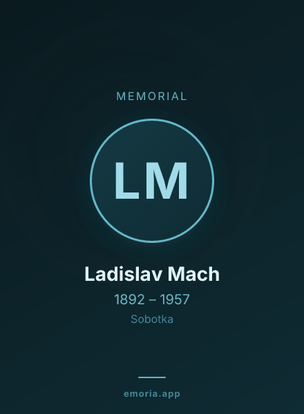 Memorial portrait of Ladislav Mach