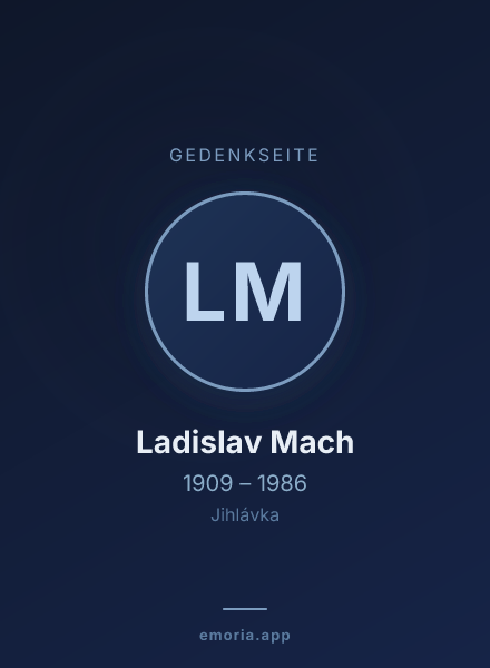 Gedenkportrait von Ladislav Mach
