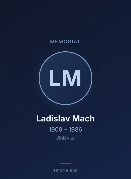 Memorial portrait of Ladislav Mach