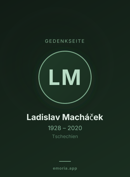 Gedenkportrait von Ladislav Macháček