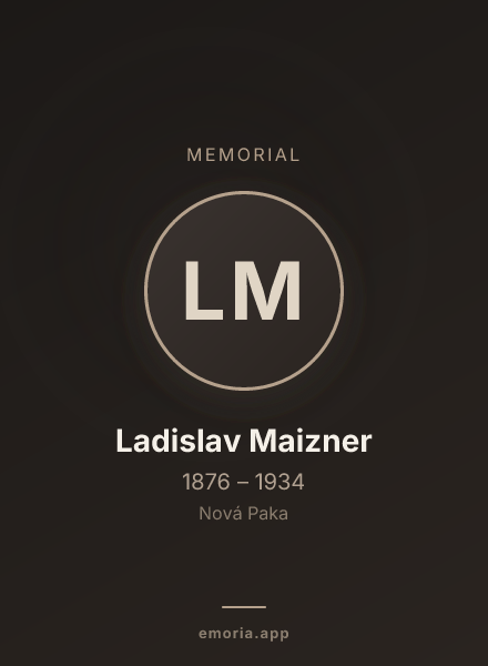 Memorial portrait of Ladislav Maizner