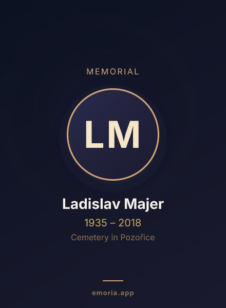 Memorial portrait of Ladislav Majer