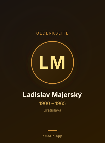 Gedenkportrait von Ladislav Majerský