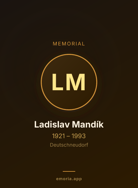 Memorial portrait of Ladislav Mandík