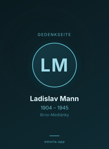 Gedenkportrait von Ladislav Mann