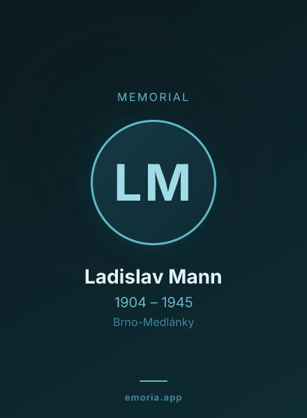 Memorial portrait of Ladislav Mann