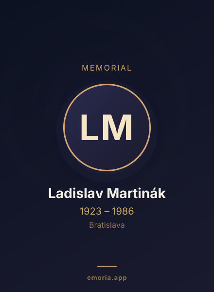 Memorial portrait of Ladislav Martinák