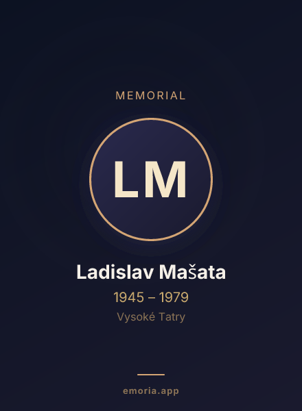 Memorial portrait of Ladislav Mašata