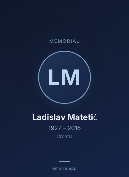 Memorial portrait of Ladislav Matetić