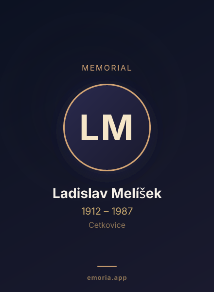 Memorial portrait of Ladislav Melíšek