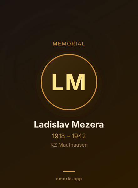 Memorial portrait of Ladislav Mezera