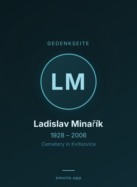 Gedenkportrait von Ladislav Minařík