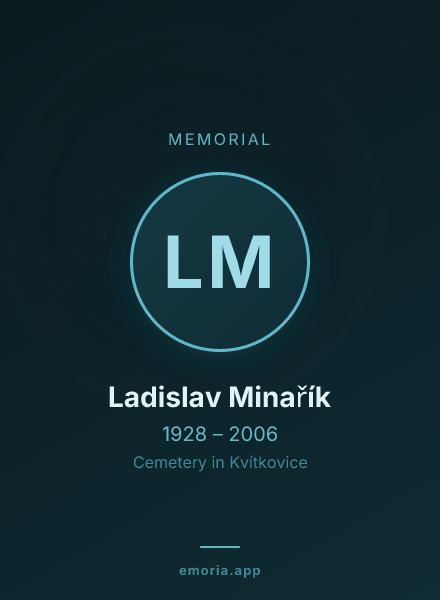 Memorial portrait of Ladislav Minařík