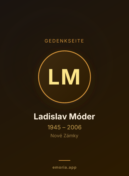 Gedenkportrait von Ladislav Móder