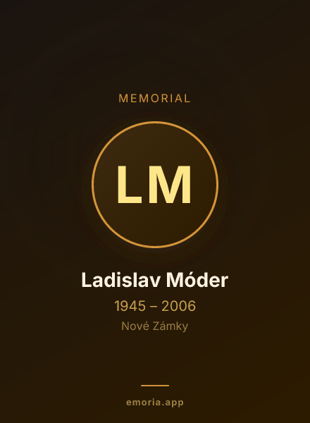 Memorial portrait of Ladislav Móder