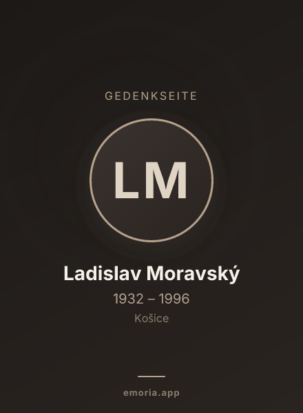 Gedenkportrait von Ladislav Moravský