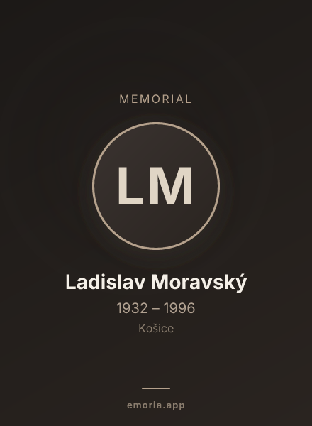Memorial portrait of Ladislav Moravský