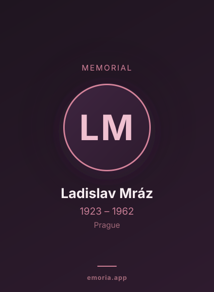 Memorial portrait of Ladislav Mráz
