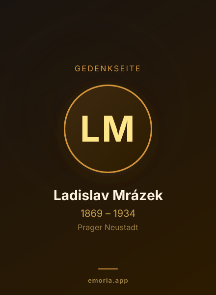 Gedenkportrait von Ladislav Mrázek