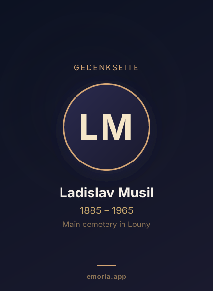 Gedenkportrait von Ladislav Musil