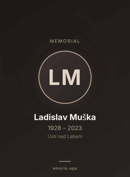 Memorial portrait of Ladislav Muška
