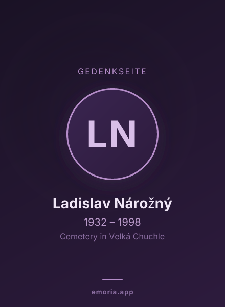Gedenkportrait von Ladislav Nárožný