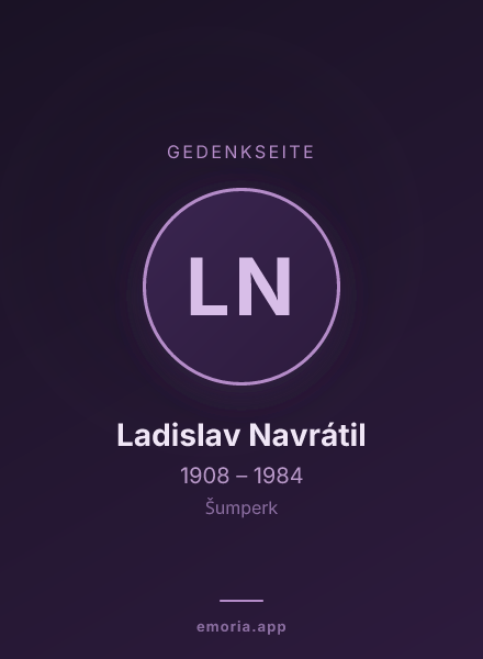 Gedenkportrait von Ladislav Navrátil