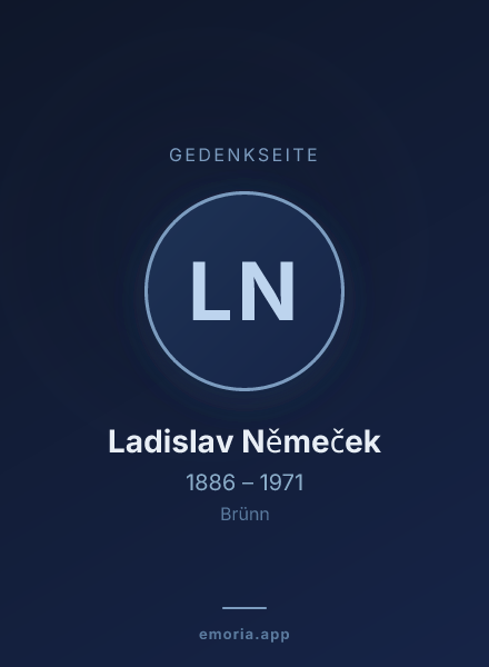 Gedenkportrait von Ladislav Němeček