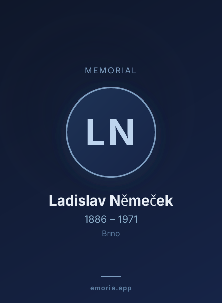 Memorial portrait of Ladislav Němeček