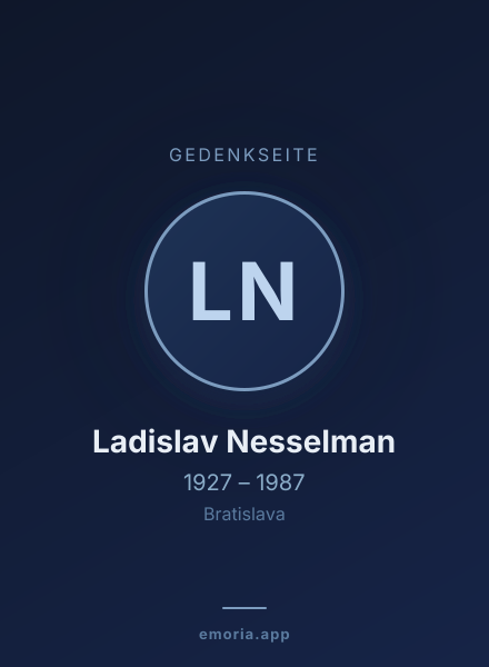 Gedenkportrait von Ladislav Nesselman