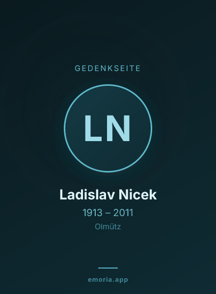 Gedenkportrait von Ladislav Nicek
