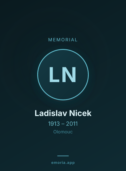 Memorial portrait of Ladislav Nicek