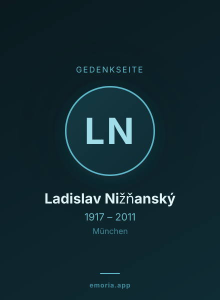 Gedenkportrait von Ladislav Nižňanský