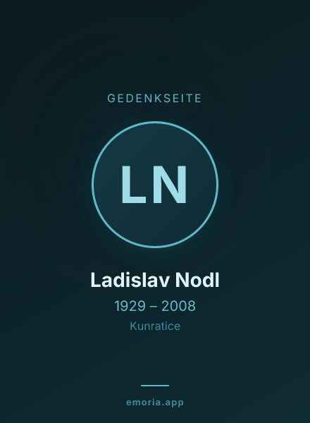 Gedenkportrait von Ladislav Nodl