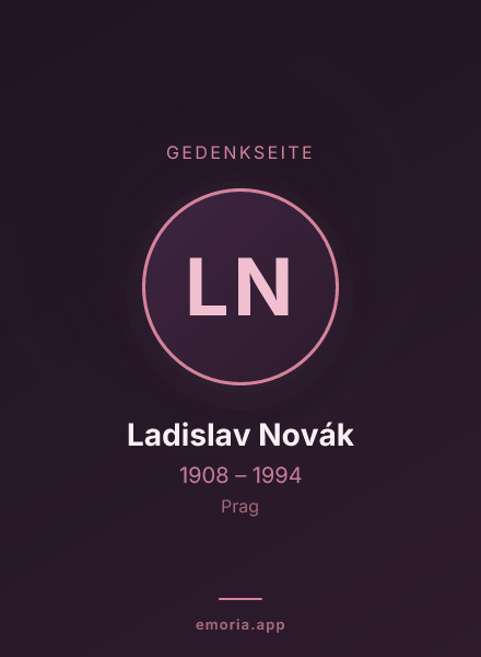 Gedenkportrait von Ladislav Novák