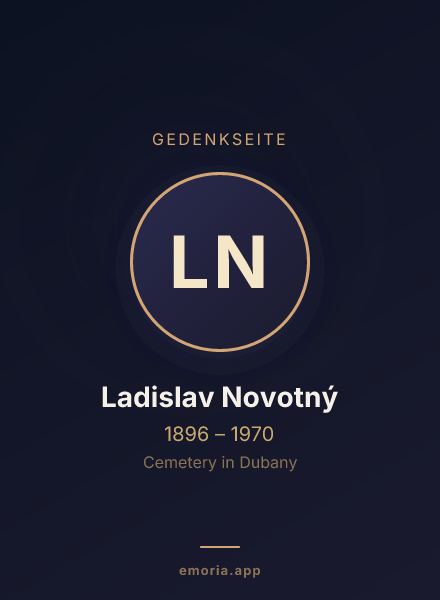 Gedenkportrait von Ladislav Novotný