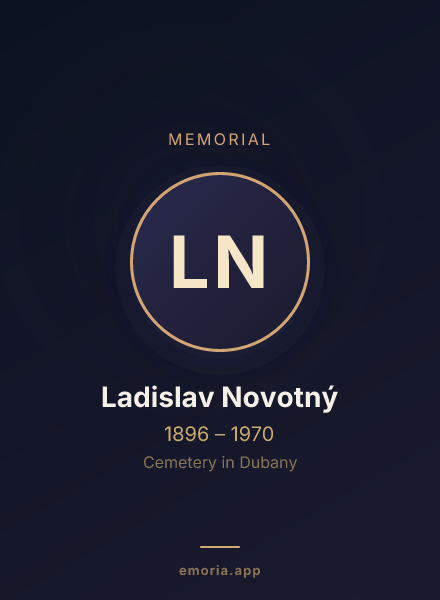 Memorial portrait of Ladislav Novotný