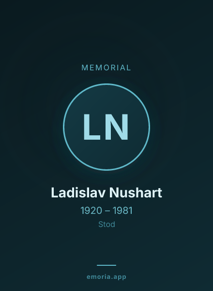 Memorial portrait of Ladislav Nushart