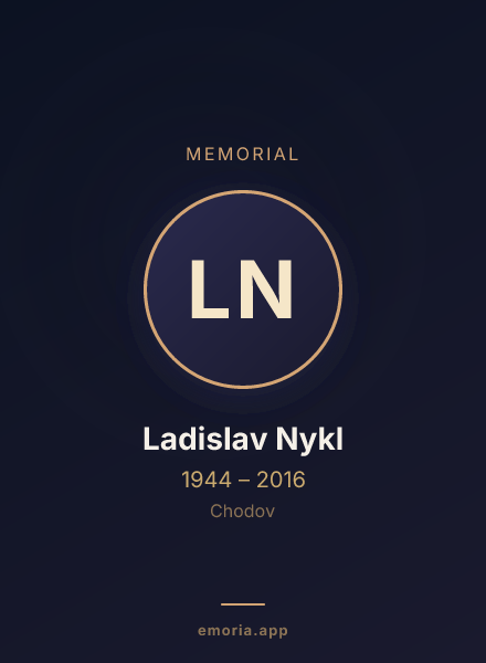 Memorial portrait of Ladislav Nykl