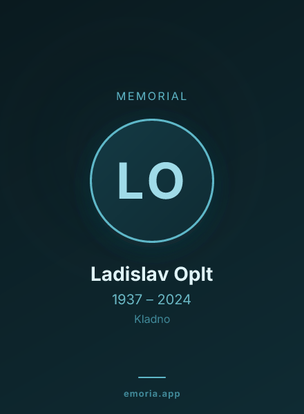 Memorial portrait of Ladislav Oplt