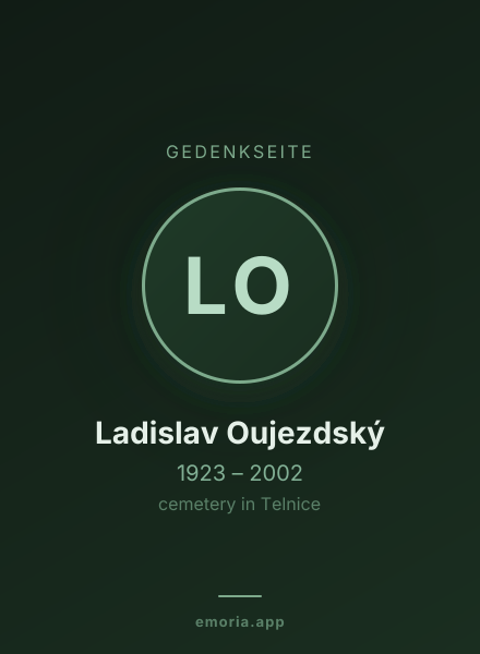 Gedenkportrait von Ladislav Oujezdský