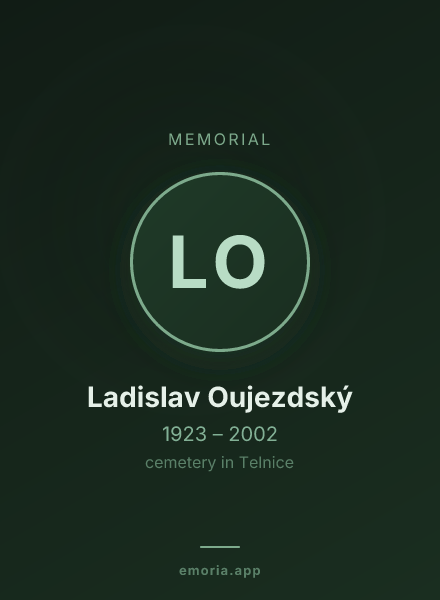 Memorial portrait of Ladislav Oujezdský
