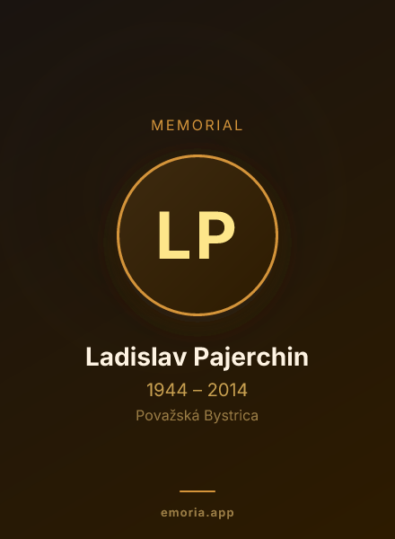 Memorial portrait of Ladislav Pajerchin