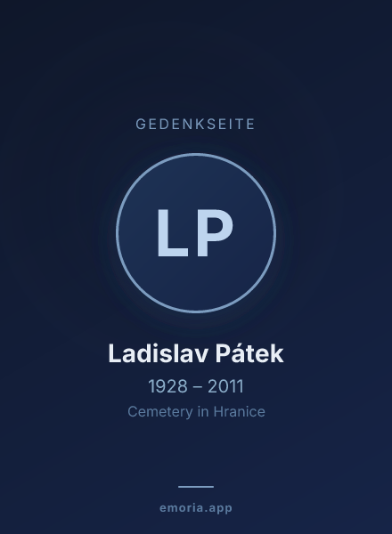 Gedenkportrait von Ladislav Pátek