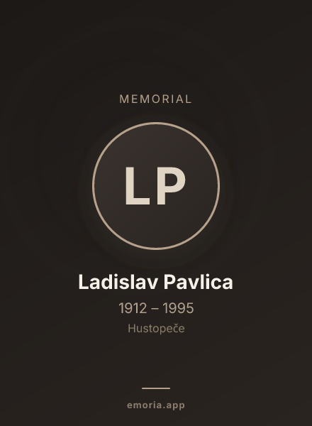 Memorial portrait of Ladislav Pavlica