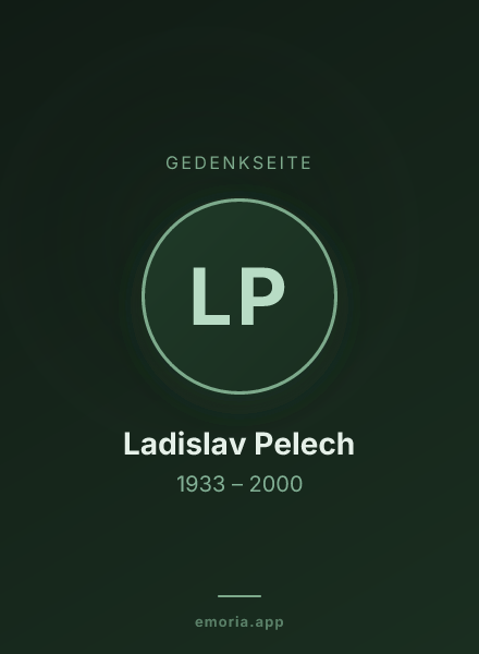Gedenkportrait von Ladislav Pelech