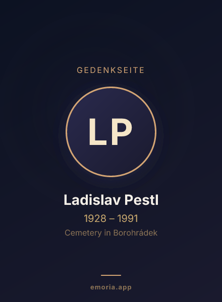 Gedenkportrait von Ladislav Pestl