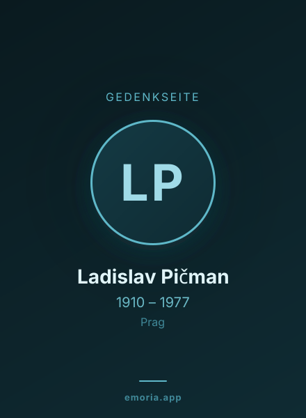 Gedenkportrait von Ladislav Pičman